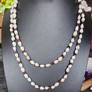 Genuine Seeds and Bean Necklace Handcrafted